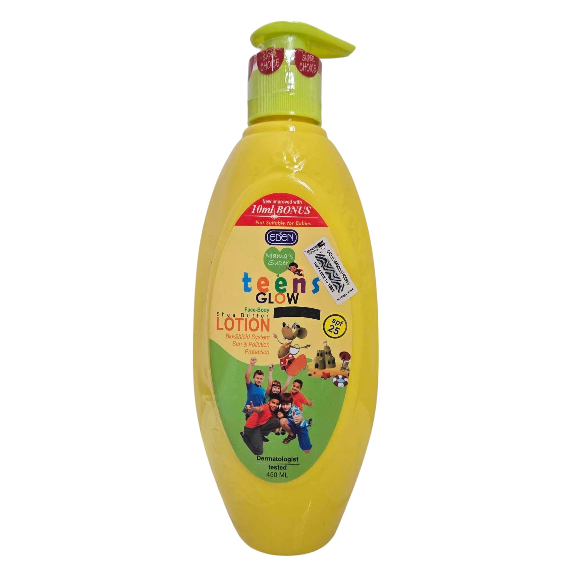 Mama's Choice Eden Kids & Teens Glow Body Lotion With Vitamin A, C & E 450 ml (New Packaging)