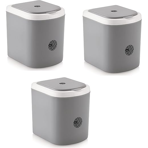 Nabhya Mini Waste Bin Combo 3Pc - Grey