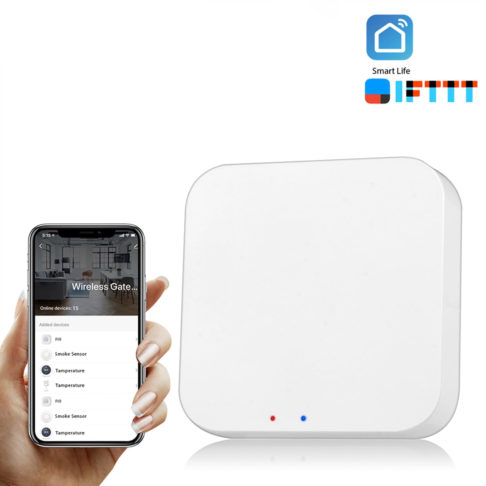 Kavolet Gateway ZigBee Smart Home Hub Tuya WiFi 2.4G 50 Devices | Smart Home Bridge Hub ZigBee 3.0 bridge per domotica,ampio compatibile, controllo remoto via app,