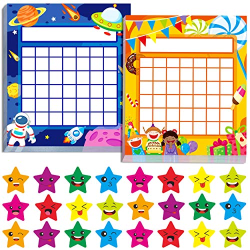 Paquete de 66 tablas de recompensas de incentivos para maestros con pegatinas de estrellas 2024, 2...