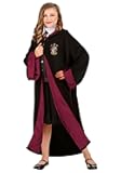 Deluxe Harry Potter Hermione Granger Costume for Kids, Hermione Gryffindor Robe, Hooded Wizard Robe Outfit