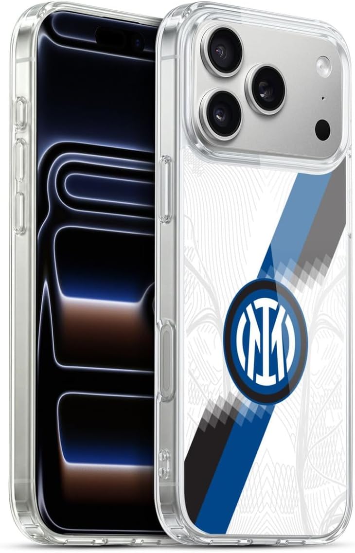 Head Case Designs Officially Licensed Inter Milan Away 2023/24 Crest Kit Gel Case [Military Grade Protection] Compatible with Apple iPhone 17 Pro Max