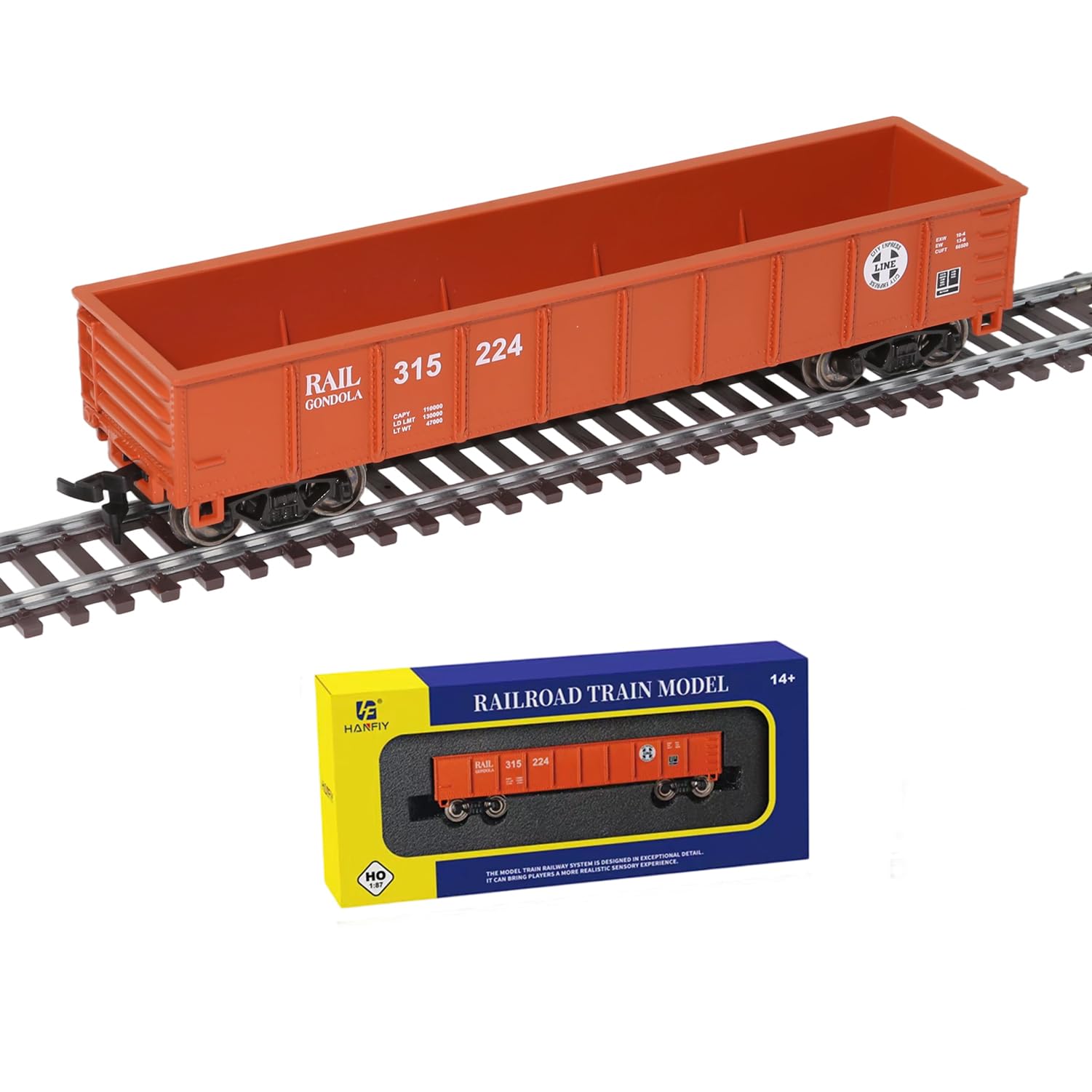 Amazon | Zylopa HOスケール鉄道車両：40フィート低床平車（金属車輪