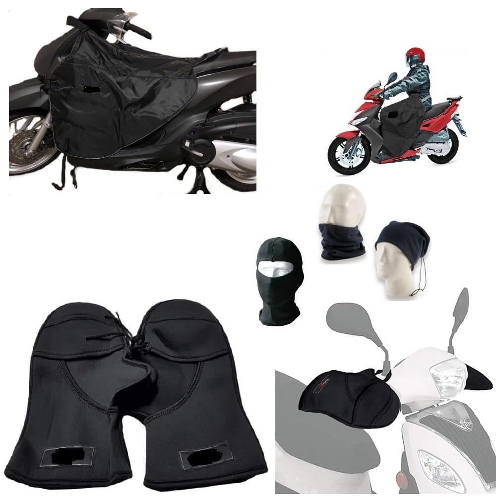 COMPATIBILE CON SUZUKI BURGMAN AN 400 COPRIGAMBE IMPERMEABILE COPERTA TERMICA + COPRIMANOPOLE COPRIMANI UNIVERSALE PER SCOOTER