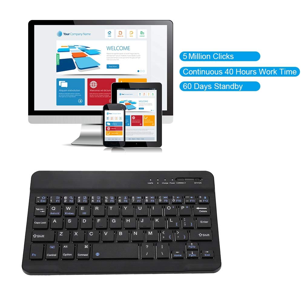 Elprico Mini Tastiera Wireless con Touchpad e Puntatore, Funzionamento Mobile 2.4G perLinuxOS X