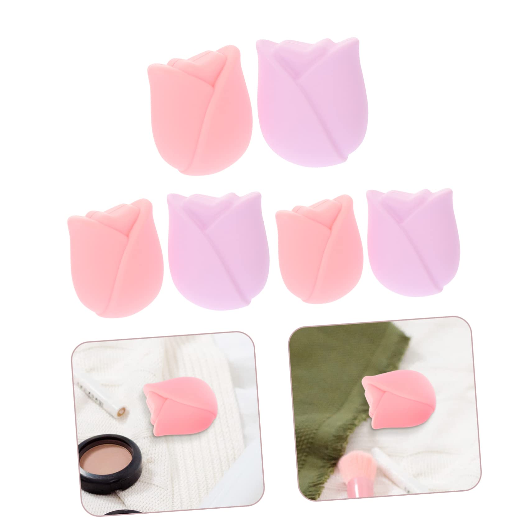 Healeved 2 Sets Make-up-pinsel-schutzhüllen Aus Silikon Kosmetikpinsel-schutzhüllen Pinsel-schutzhüllen-set Reisefreundlich Bewahrt Die Pinselform für Make-up-zubehör 6 Stück