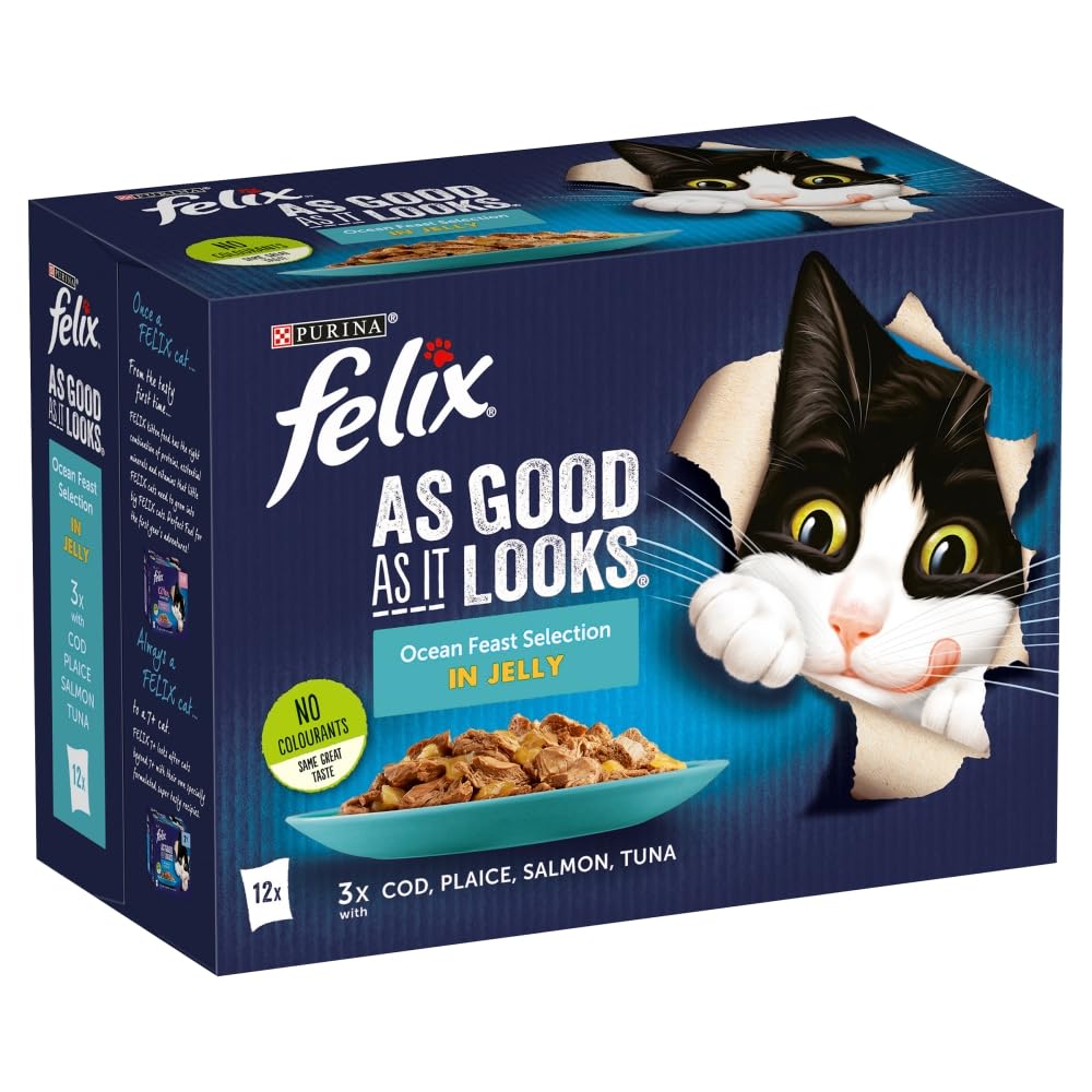 FELIX As Good As it Looks Ocean Feasts Wet Cat Food 12x85g