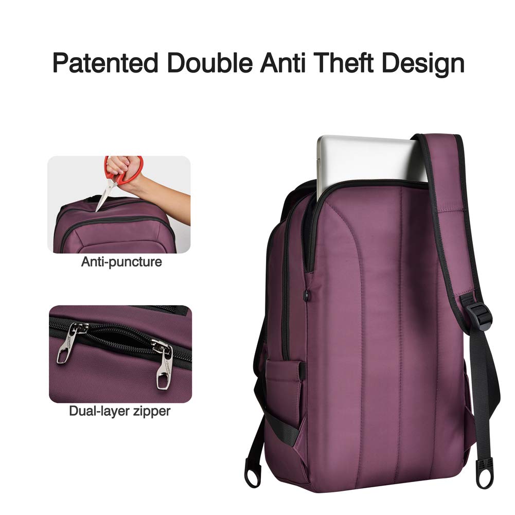 KOPACK Slim Women Laptop Backpack 15.6 inch with USB Charging Port Anti Theft Laptop Bag College