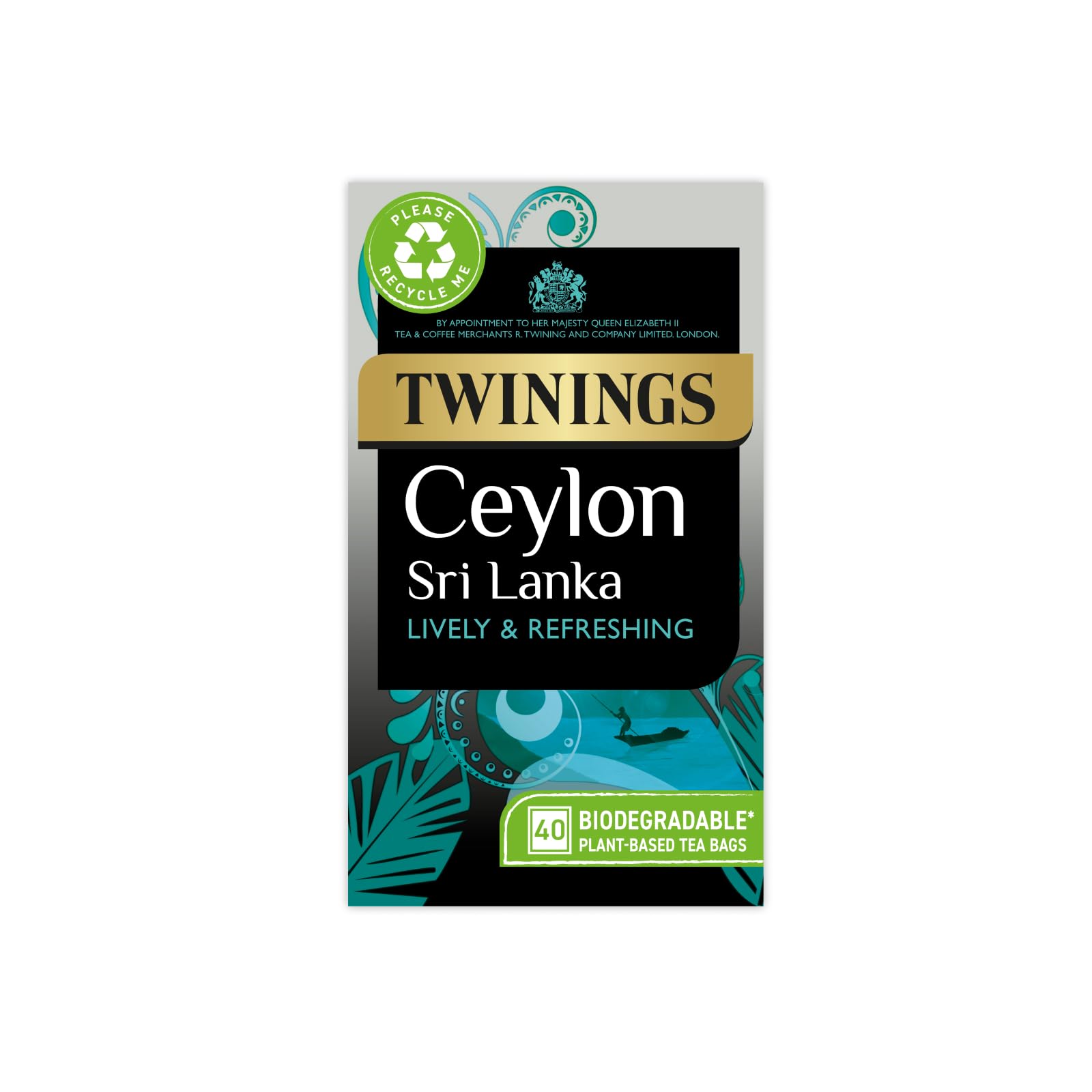 Ceylon Tea | Lively, Crisp & Refreshing Black Tea | Sri Lankan Tea Blend | 40 Biodegradable Tea Bags