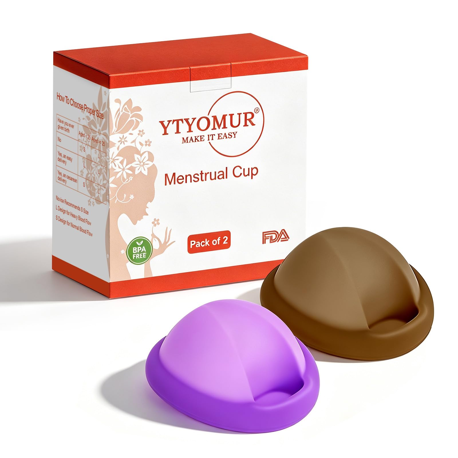 Menstruationsscheibe mit Sterilisator – Menstruationstassen-Sterilisator-Dampfgarer, wiederverwendbare Menstruationsscheibe, Menstruationstassen-Set (2 große)