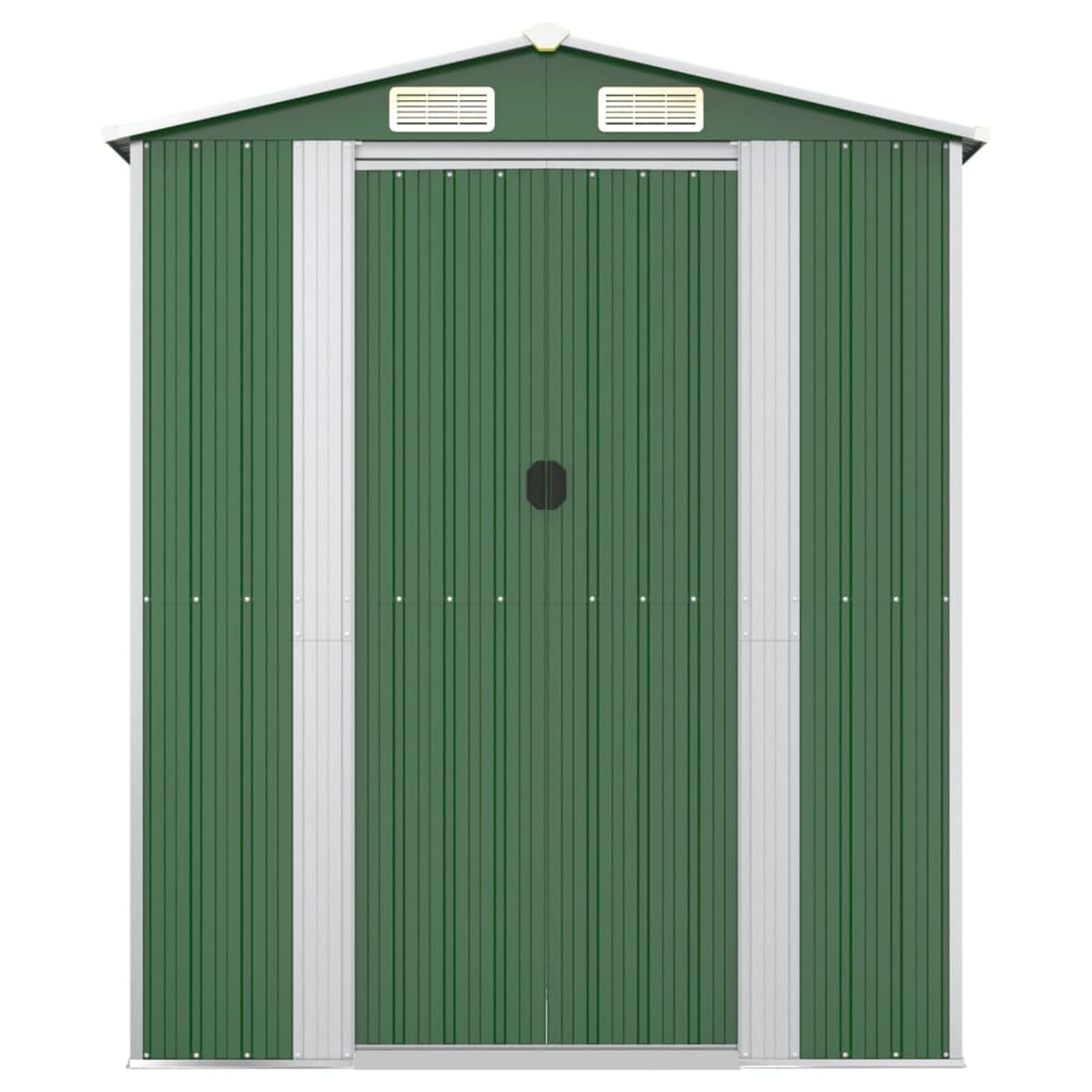 ZEYUAN Geräteschuppen, Gerätehaus, Fahrradgarage, Gartenhütte, Fahrradunterstand, Gartenhäuschen, Garten Hütte, Fahrrad Unterstand, Grün 192x191x223 cm Verzinkter Stahl