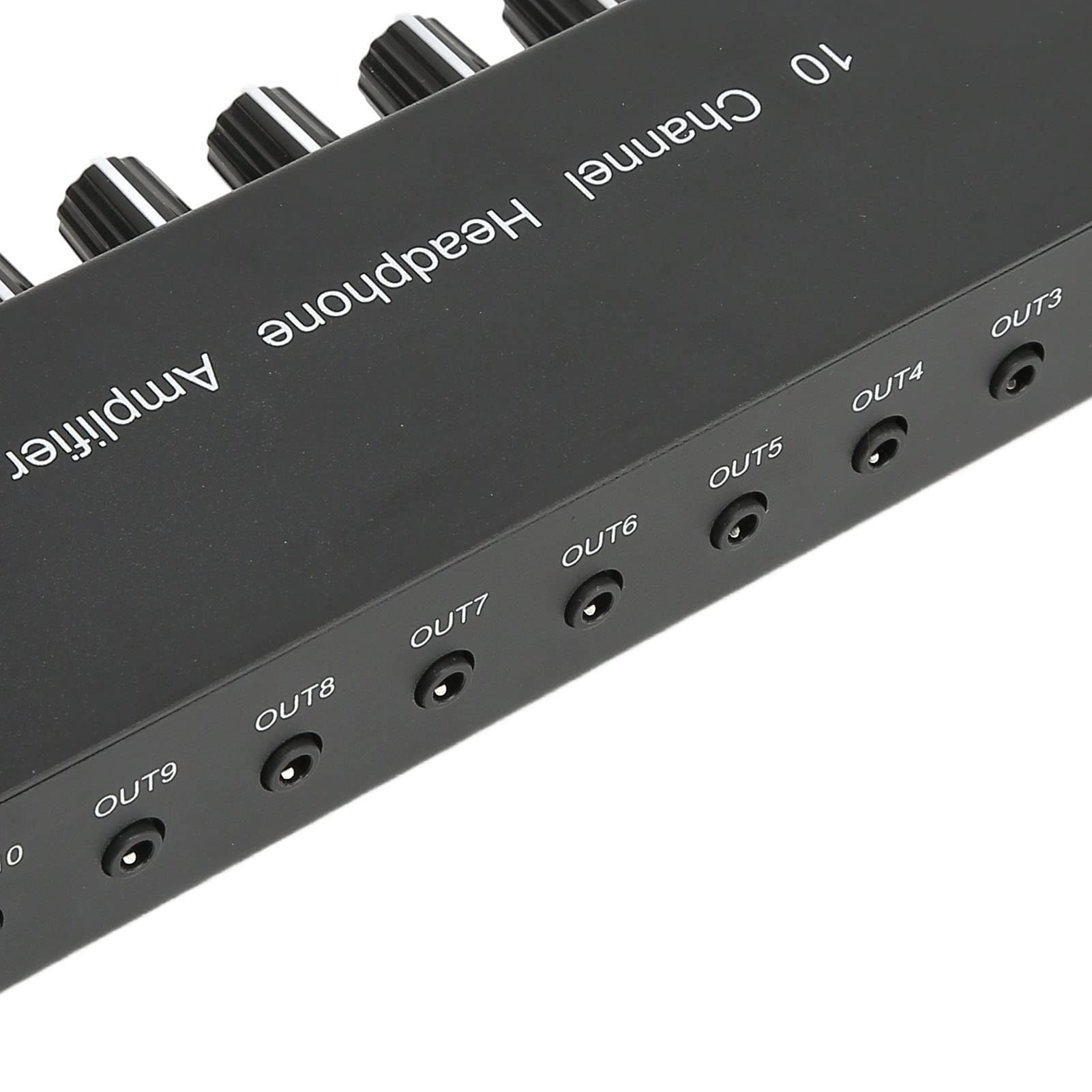 Annadue Amplificatore per Cuffie, Aux Mini Jack TRS, Ingresso da 3,5 Mm Amplificatore 1 in 10 out, Distributore per Cuffie per Studio e Palcoscenico (100-240 V)