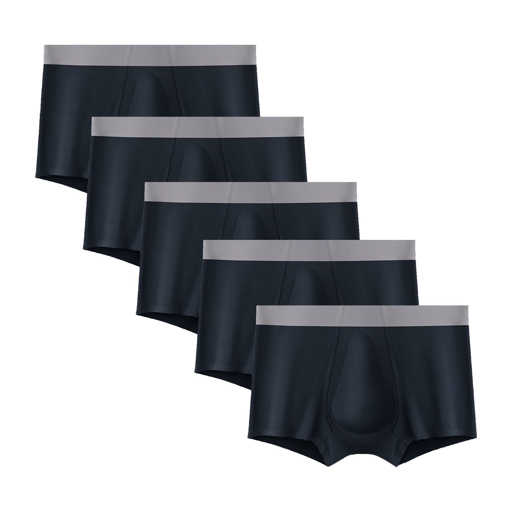 JEShifangjiusu - Calzoncillos tipo calzones para hombre, suaves, elásticos, cómodos, que absorben la humedad, paquete múltiple