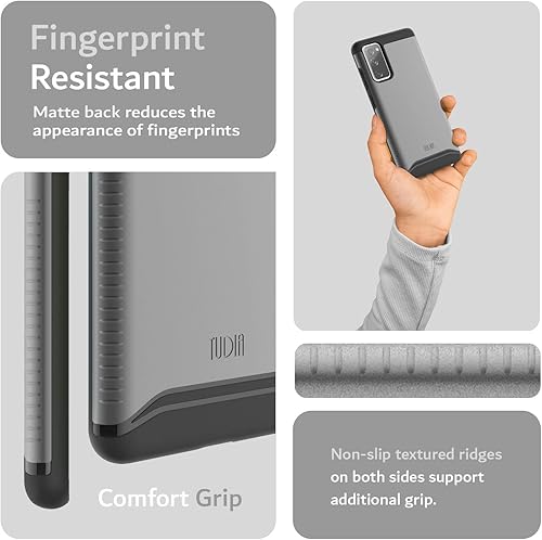 Miniatura 6 de TUDIA Merge prueba de caídas de grado militar Funda diseñada para Samsung Galaxy S20 FE 5G (2020)  doble capa a prueba de golpes, delgada,