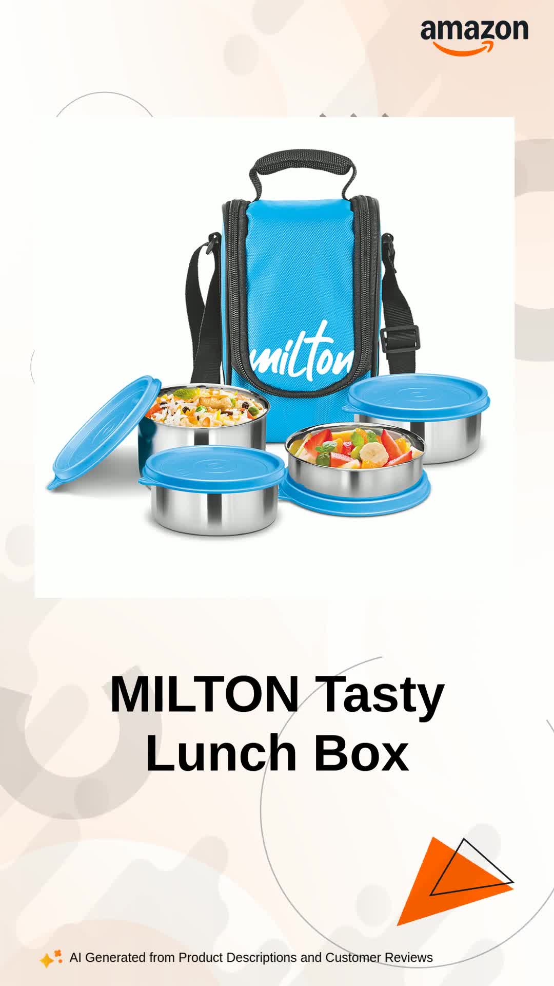 Buy MILTON Tasty 4 Lunch Box with Insulated Fabric Jacket, 4