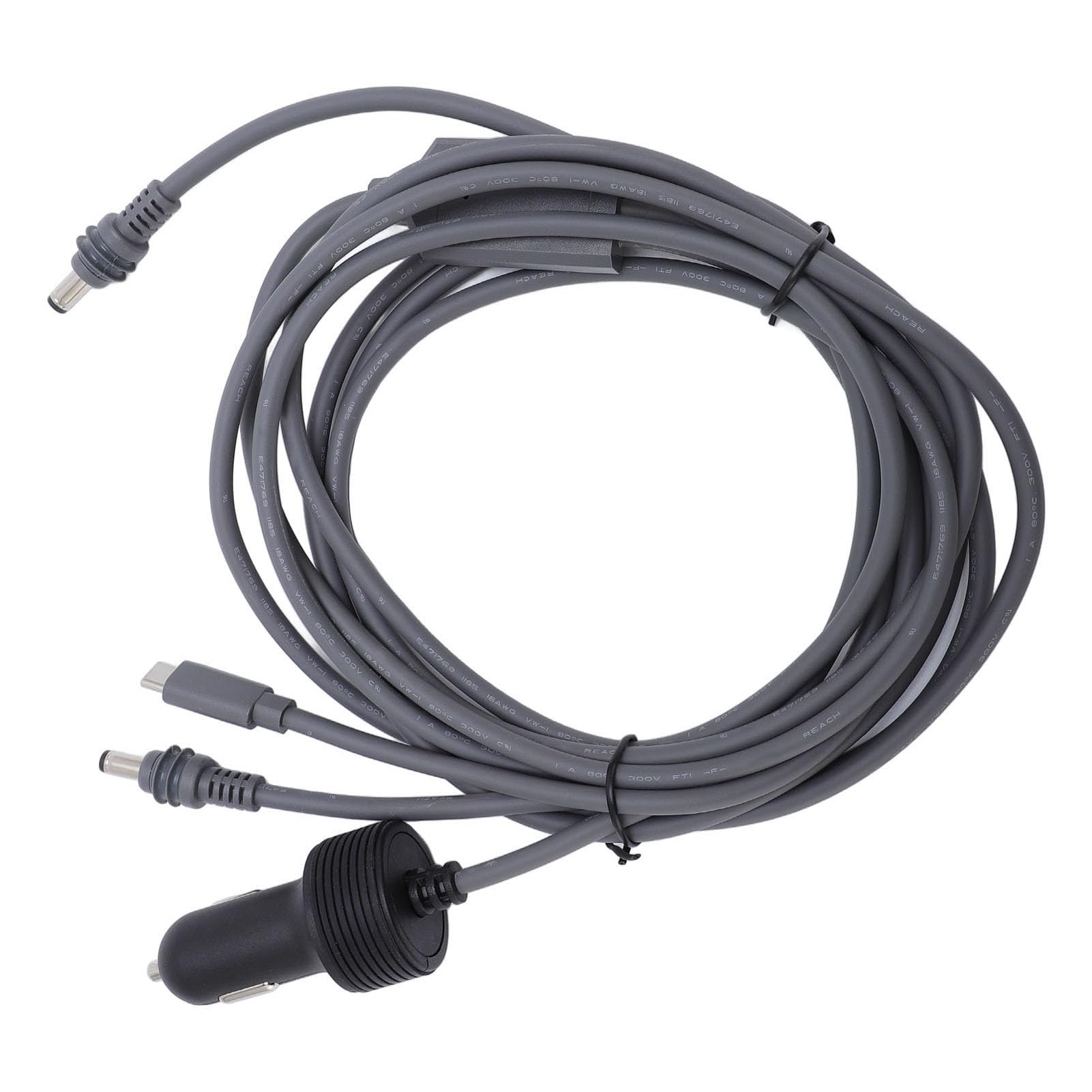 Sxhlseller Satélite -DC Cable de Corriente, Cable de de DC -Strom 3 en 1 Caucho Purple Purple Cobre Plástico para Camiones (#3)
