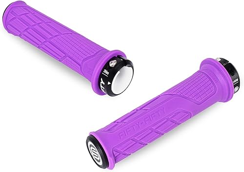 Miniatura 4 de FIFTY-FIFTY Empuñaduras de manillar de bicicleta de montaña, empuñaduras de BTT de bloqueo único, pedales de bicicleta de montaña, pedales de fibra