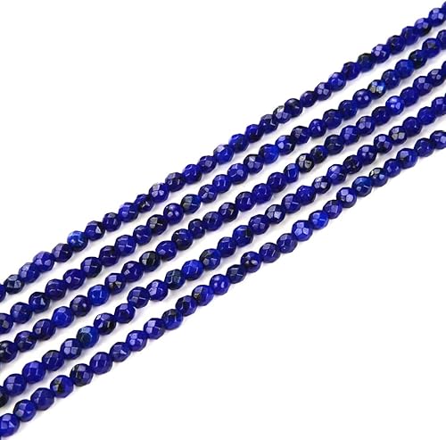 Miniatura 4 de Adabele GH-B8 - 2 hebras de piedras preciosas curativas de jade azul zafiro natural, 0.157 in (0.16 pulgadas), pequeñas cuentas de piedra redondas