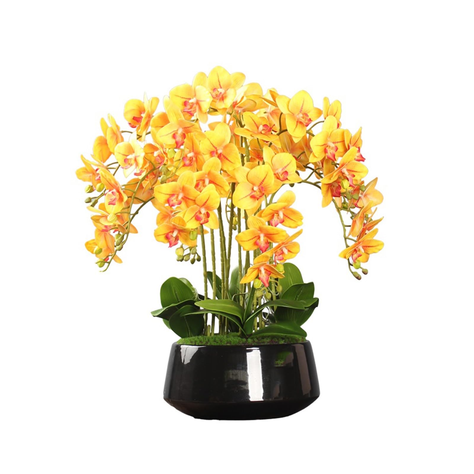 Fleurs Artificielles Phalaenopsis Fleur Artificielle Fleur Artificielle Ornements Salon intérieur Table à Manger Vase décoration Fleurs Artificielles pour L'extérieur(B)