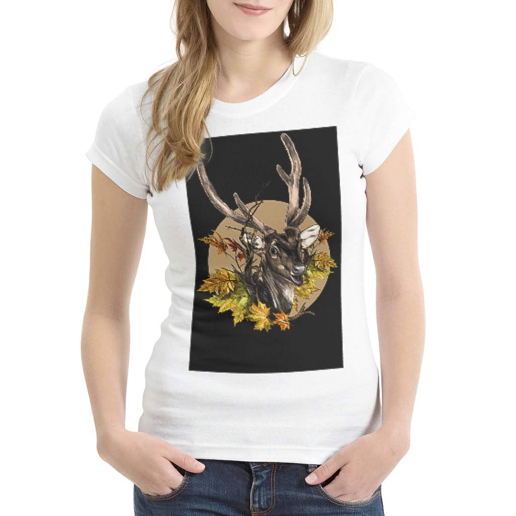 Animal Deer Athletic Graphic Dry Fit Athletic Shirts for Friends