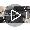 JIYUAN 100% Washed Cotton Duvet Cover Set 3 Pieces Full, 1 Duvet Cover 80x90 Inches (Comforter Not Included) and 2 Pillowcases,Linen Feel Bedding Set Comfy and Breathable, Heathered Dark Grey