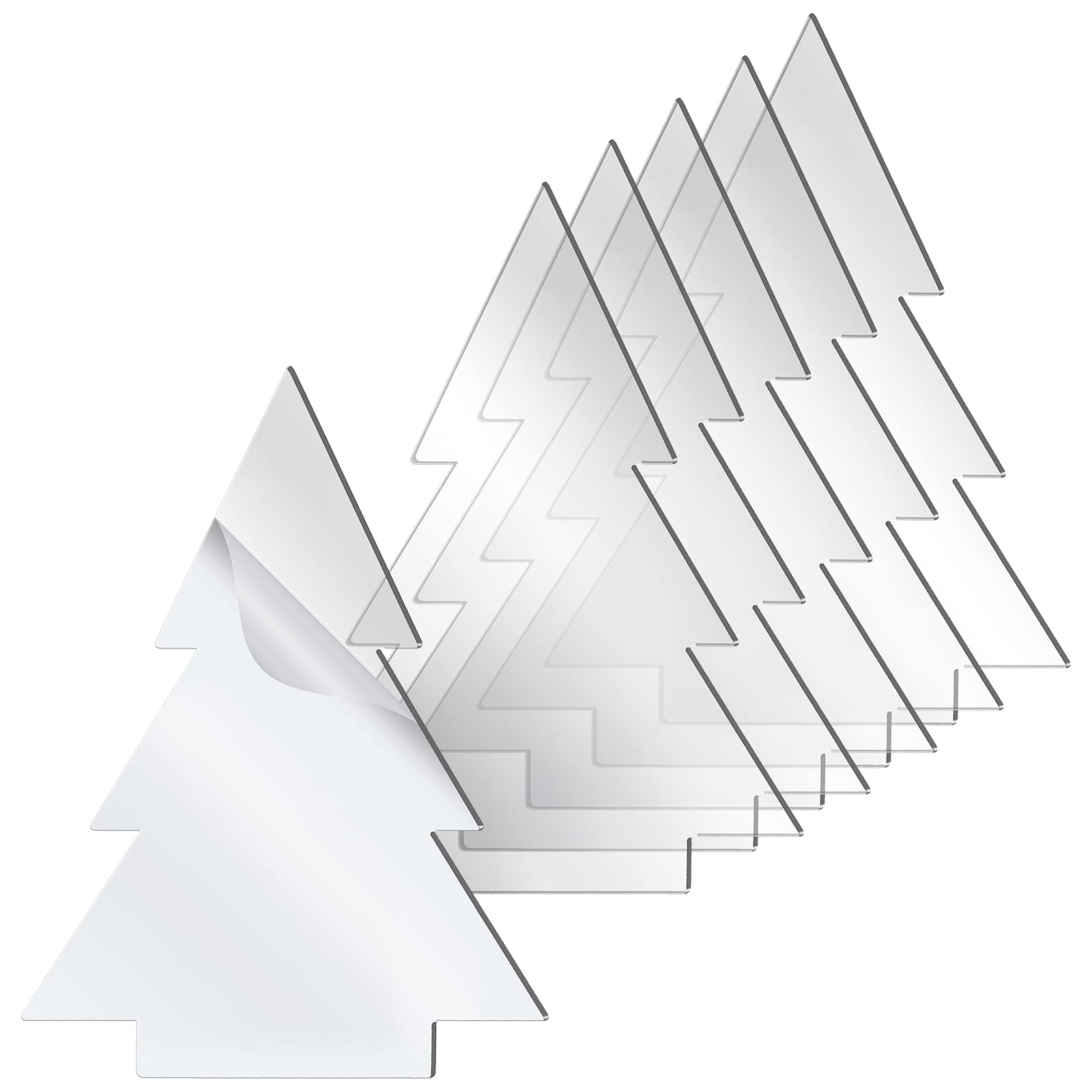 6 Pieces 2 mm Acrylic Sheet Transparent LED Film for LED Light Base Thick Clear Screen with Protective Film Acrylic Blanks for Galentine's Day Table