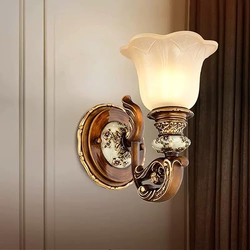 Miniatura 6 de Wall Lamp European Retro Wall Lamp Living Room Background Lamp Wall Lamp Neoclassical Lamp Bedroom Bedside Lamp Wall Lights for Living Room