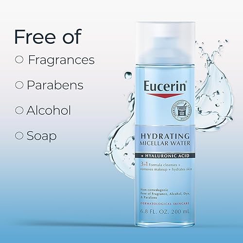 Miniatura 3 de Eucerin Agua micelar hidratante 3 en 1, formulada con ácido hialurónico, botella de 6.8 onzas líquidas