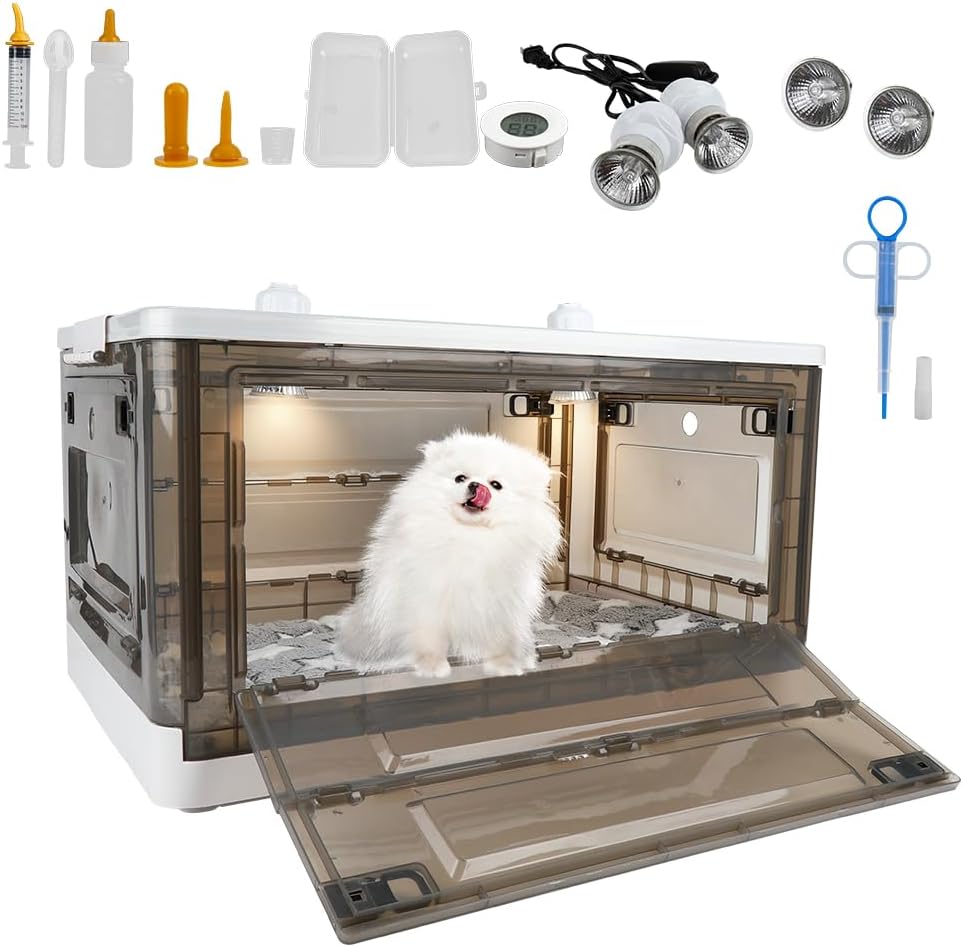 Dog Kitten Puppy Incubator with Heating Large Infant Incubator with