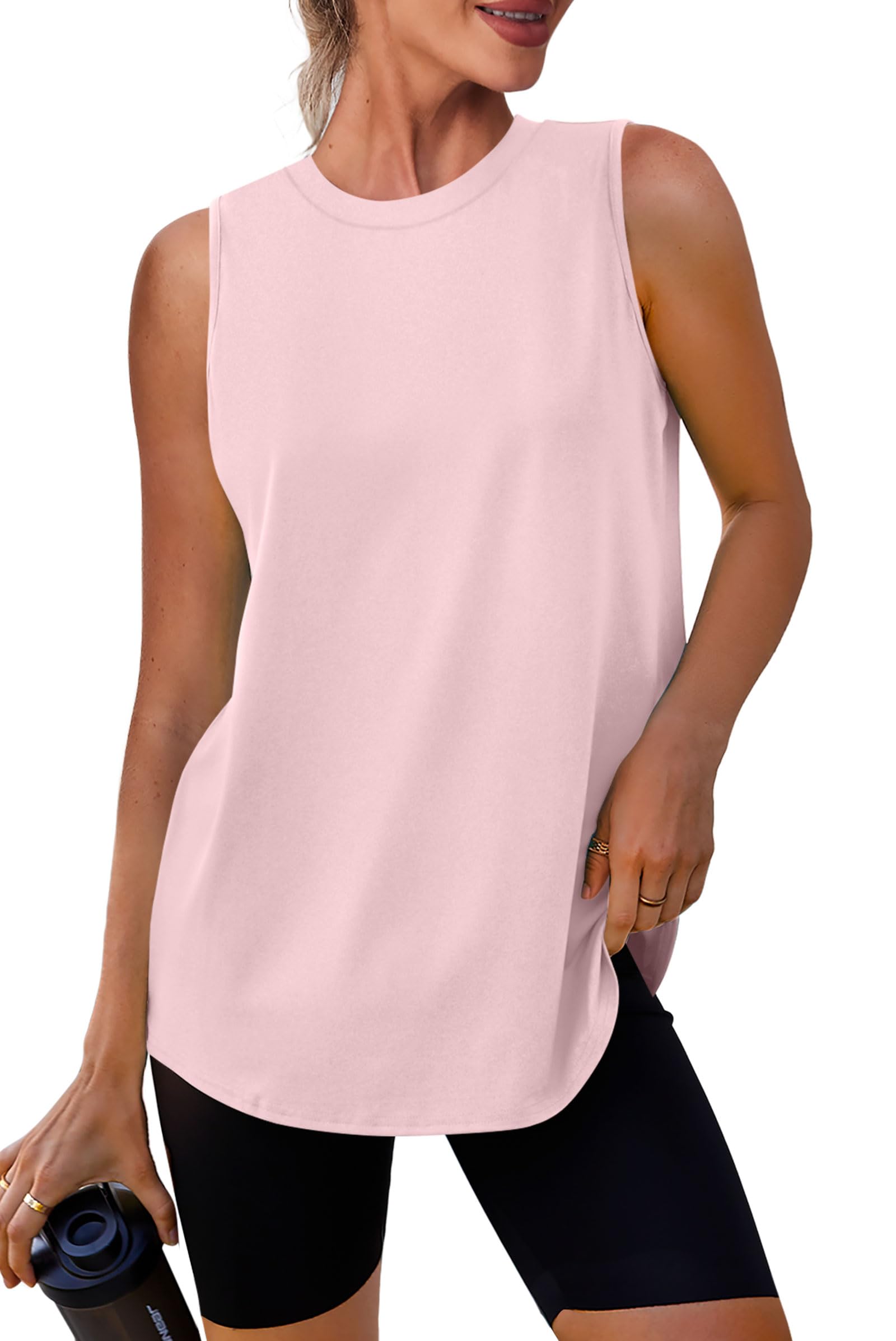 Womens Workout Tank Tops Lightweight Sleeveless Shirts for Women Loose Fit Tops for Athletic Running Tennis Yoga