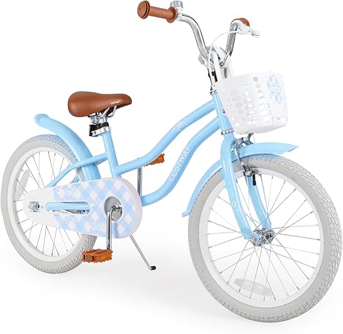 Miniatura 17 de COSTWAY Bicicleta para niños de 12, 14, 16, 18 pulgadas, bicicleta para niños con ruedas de entrenamiento, frenos de mano y posavasos, sillín y