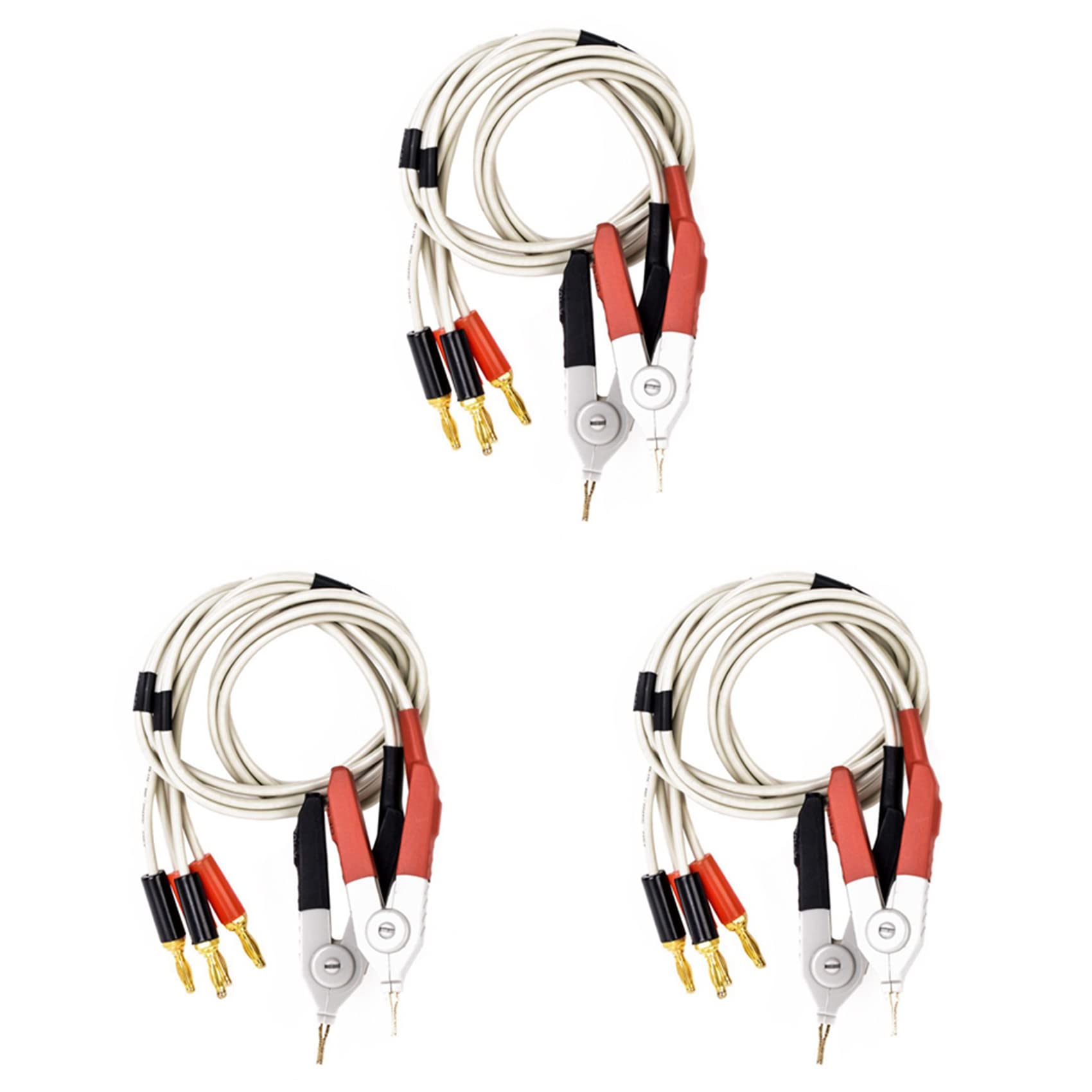 Pince banane isolée câble basse résistance piste testeur sonde borne Kelvin 3 paires