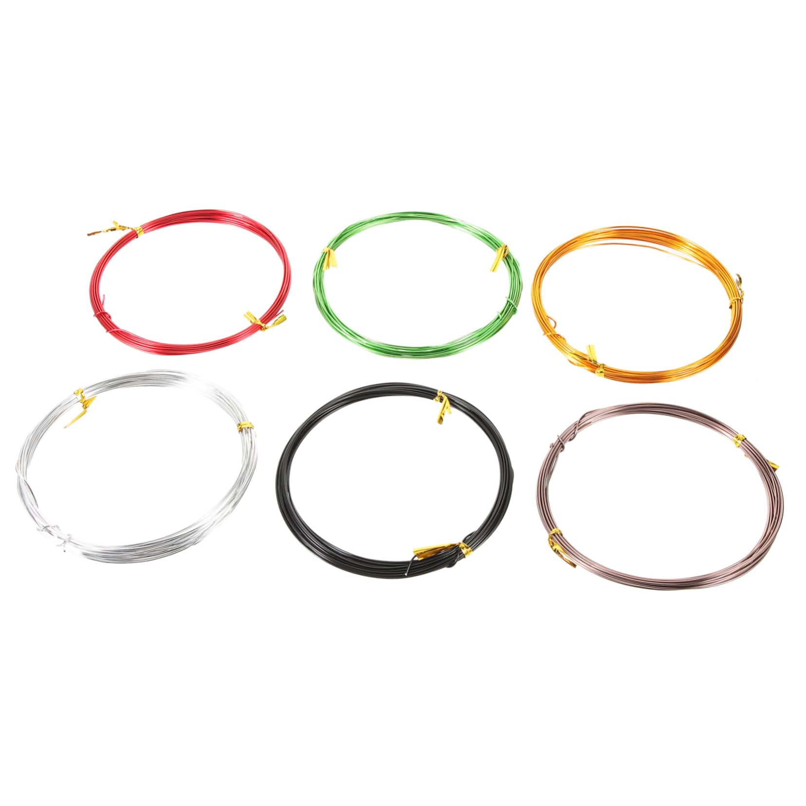 Mikikit 6Pcs Colored Aluminum Bonsai Wires Anodized Wire for DIY Tree Shaping Flexible and Durable Gardening Tools