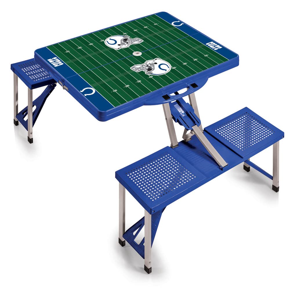 Picnic TIME NFL Football Field Folding Picnic Table, Camping Table, Outdoor Table with Umbrella Hole