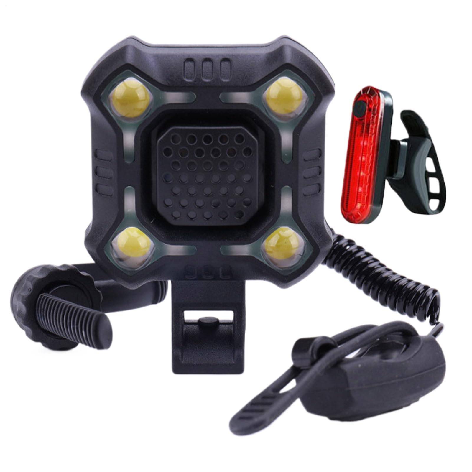 Corne de vélo pour adulte, corne de vélo | Lumière de cloche de vélo rechargeable | Born de cyclisme 2-en-1 rechargeable de 140 dB avec lumière brillante pour Road Mountain Electric Bike