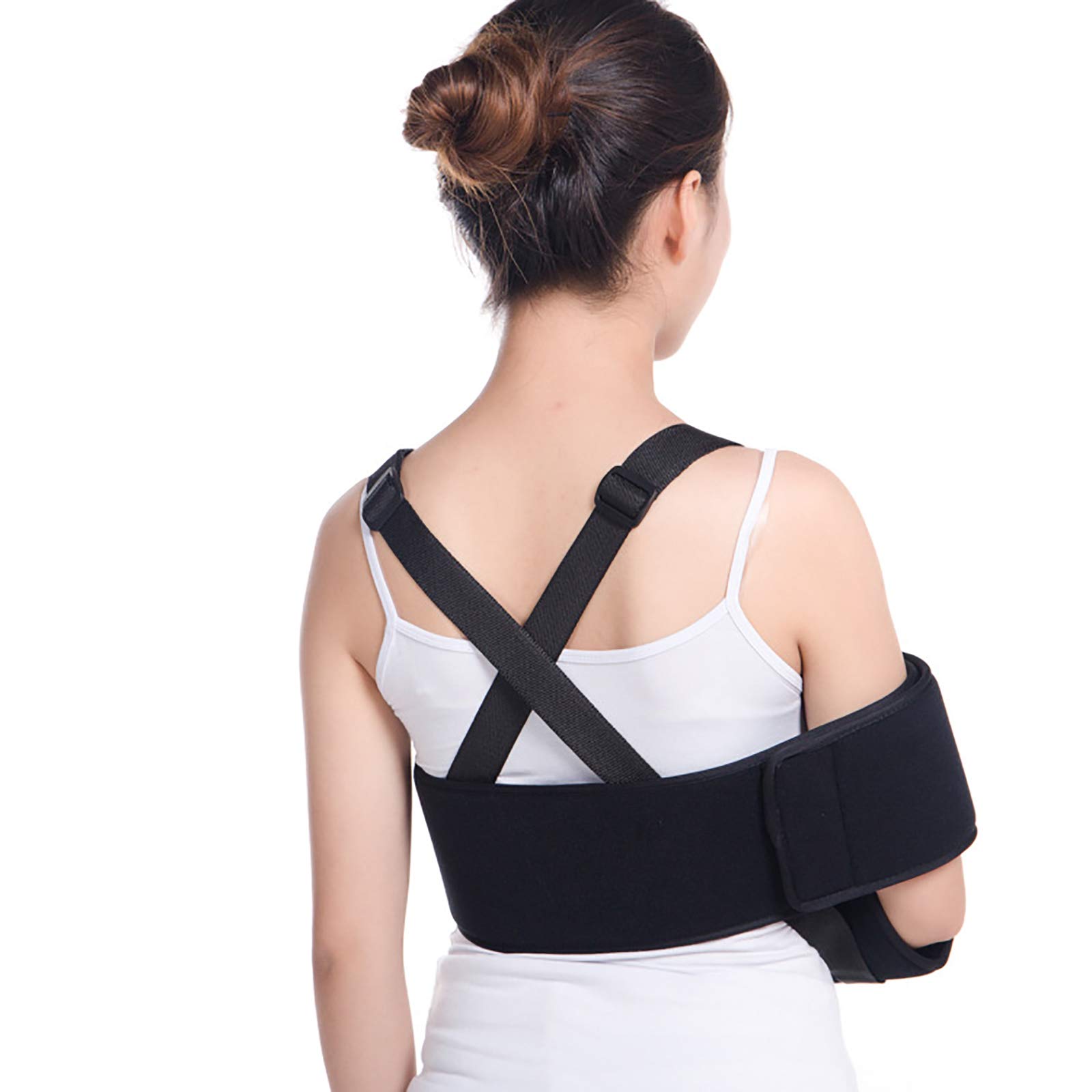 Inmovilizador de Hombro con Cabestrillo de Brazo, Soporte de Hombro de Codo Transpirable Ajustable con Vendaje, para dislocación, esguinces, Hombro dislocado, húmero dislocado
