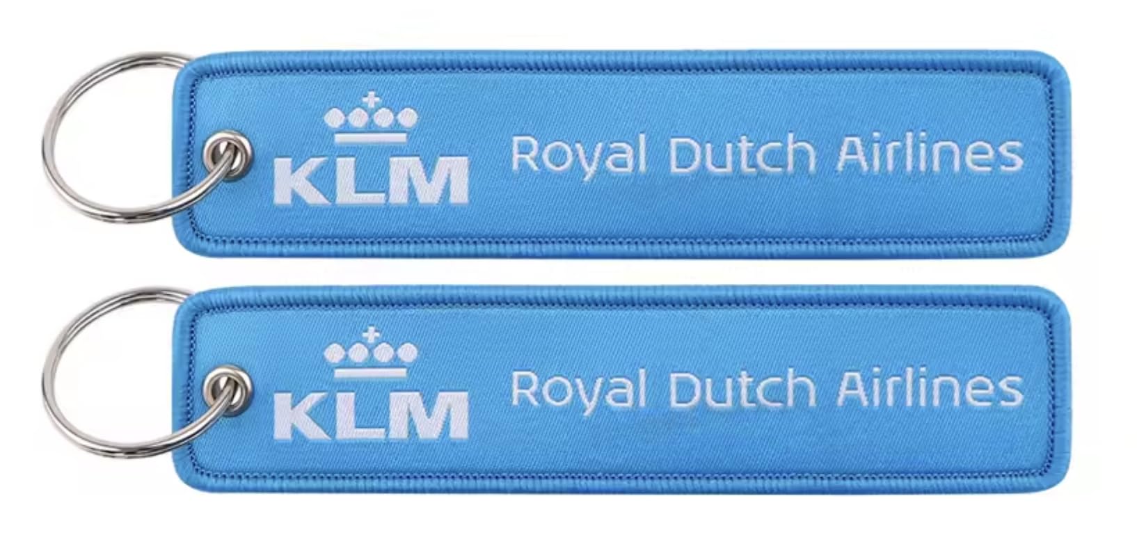 KLM Royal Dutch Airlines Netherlands Holland Amsterdam Crown Flag Carrier Aircraft Air Airplane Flight Keychain Key Tag Chain Fob Ring