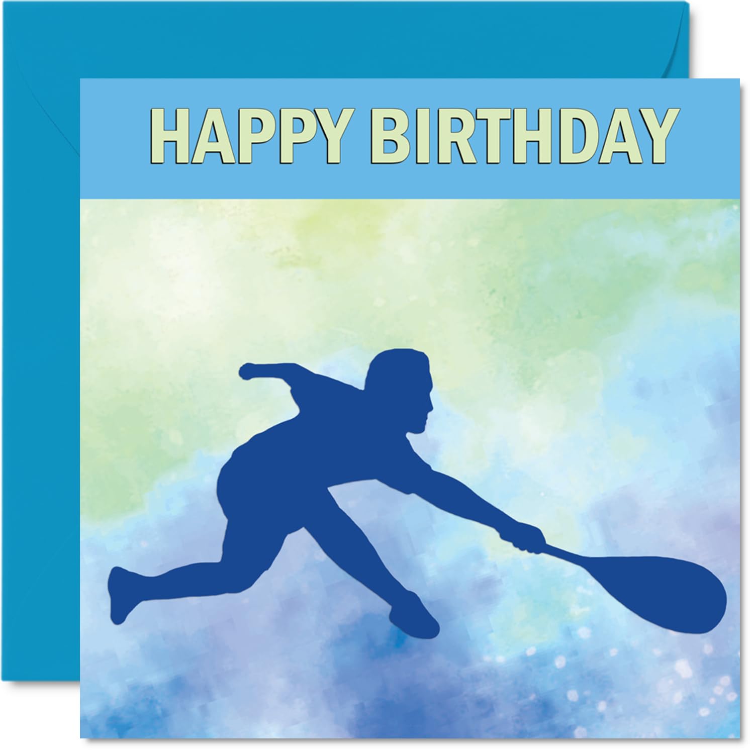 Squash Sport Birthday Cards - Boys in Sports - Happy Birthday Card for Boy Son Brother Grandson Nephew Uncle Cousin, 145mm Bday Greeting Cards