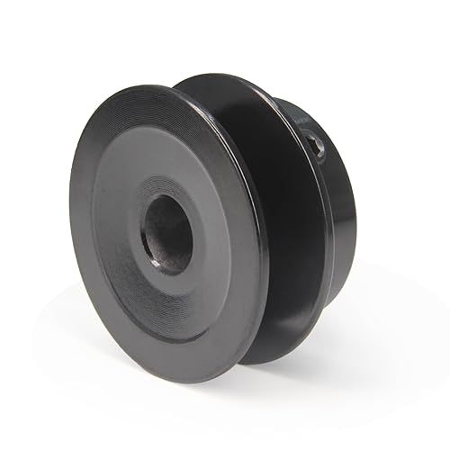 Miniatura 55 de Zeberoxyz AK28 - Poleas de banda de ranura única, 2.8 pulgadas de diámetro exterior de 5/8 pulgadas, polea de correa en V de hierro fundido