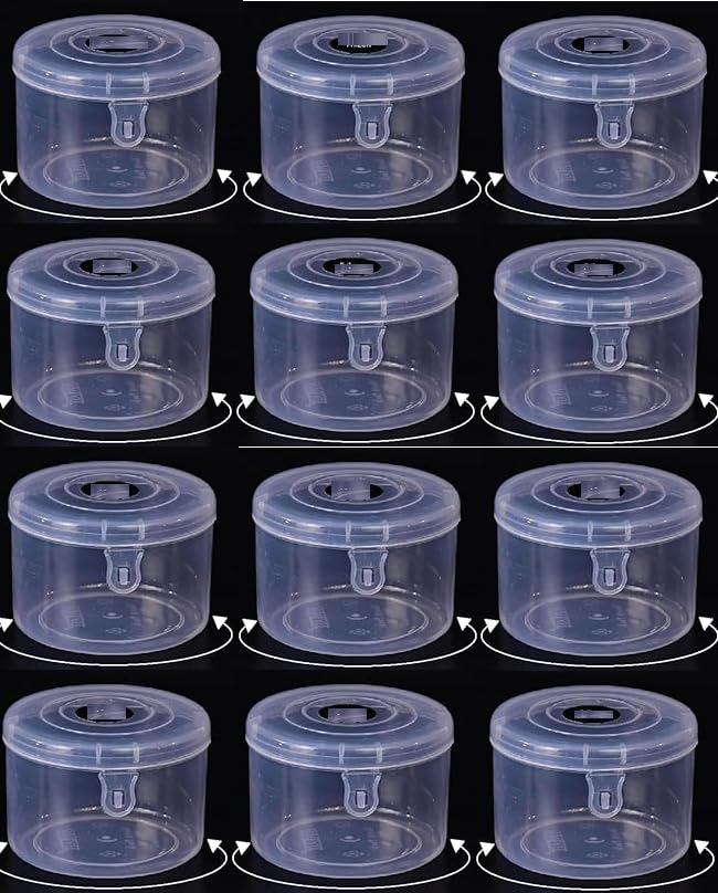 AA and ZS Round Transparent Stylish Multipurpose Plastic Bangle Box With Lock & Lid For Women and Girls,Organizer Accessories Plastic Storage Box For Jewellery (Small) Combo