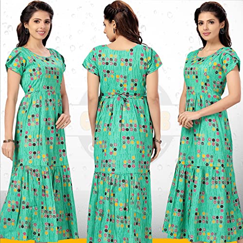 Image of CEE 18 Women's Cotton Rayon A-Line Maternity Feeding Kurti with Zippers (10011) (Small, Marine Green)