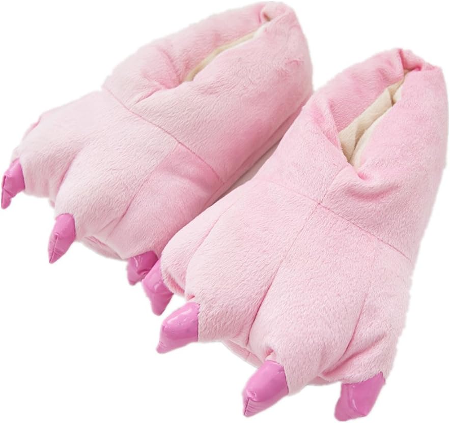 - Unisex Soft Paw Claw Home Slippers Animal Costume Shoes