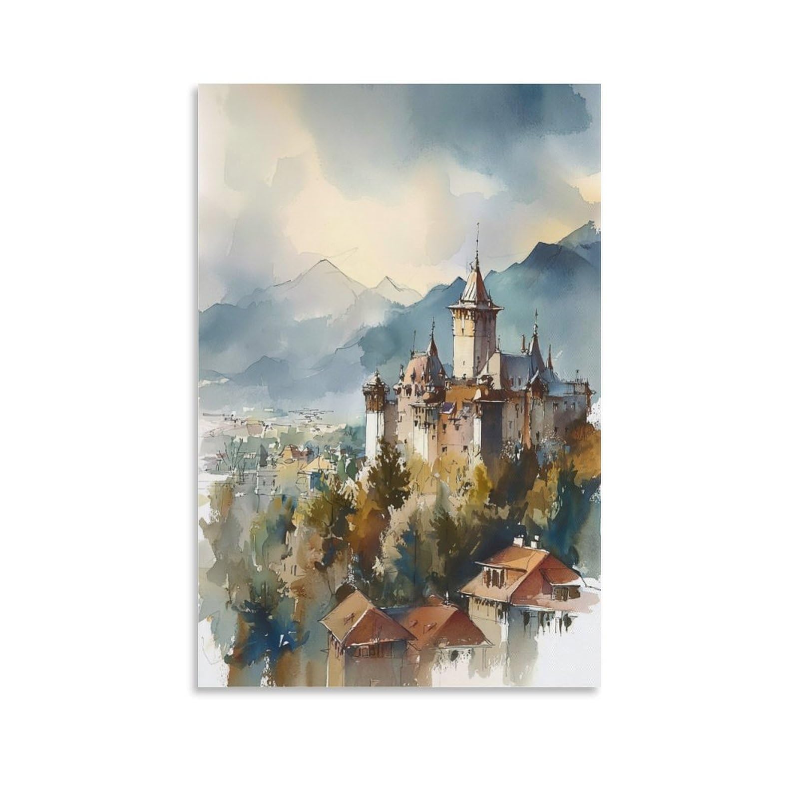 Nebraska 20x30inch(50x75cm) Vintage Travel Poster Watercolor Canvas Art