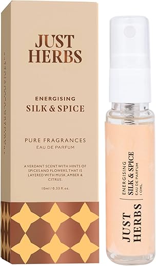 Just Herbs Luxury Scent Long Lasting Silk & Spice Travel Friendly Perfume 10ml