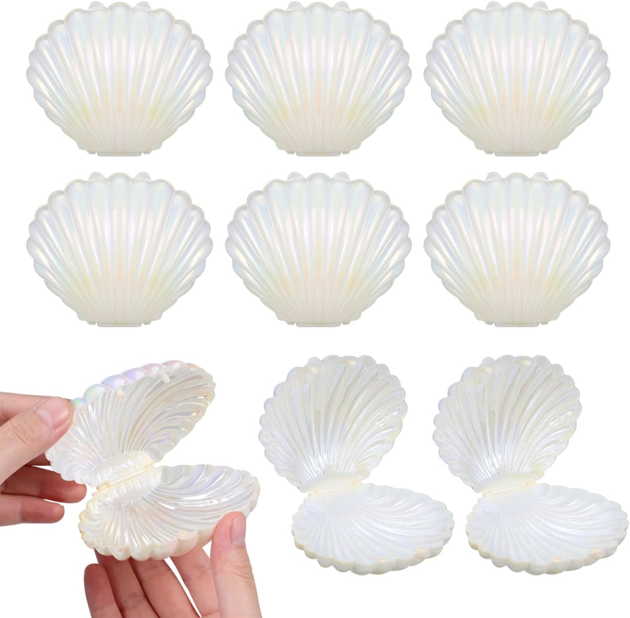 Healeved 30PCS Seashell Party Favor Boxes Blue Pearl Candy Gift Boxes