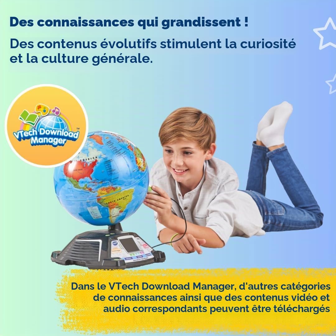Vtech- Globe d'apprentissage, 80-605464, Multicolore - Version allemande