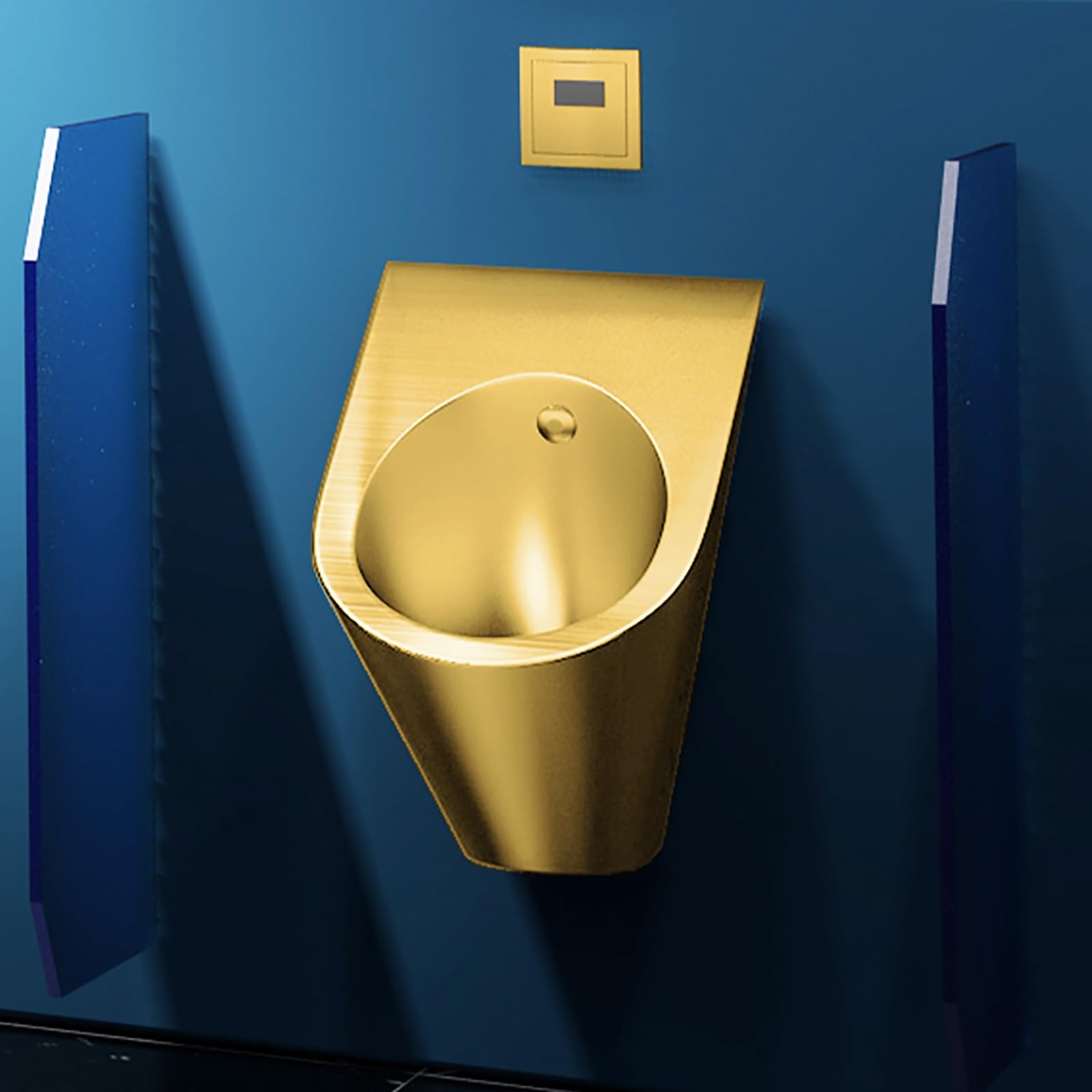 OTQEFTN Stainless Steel Urinals, Bar Urinals, Intelligent Induction Design, Urinals for Men Spill Proof, Garage Urinal, Urinals for Men Bathroom, Outdoor Toilet