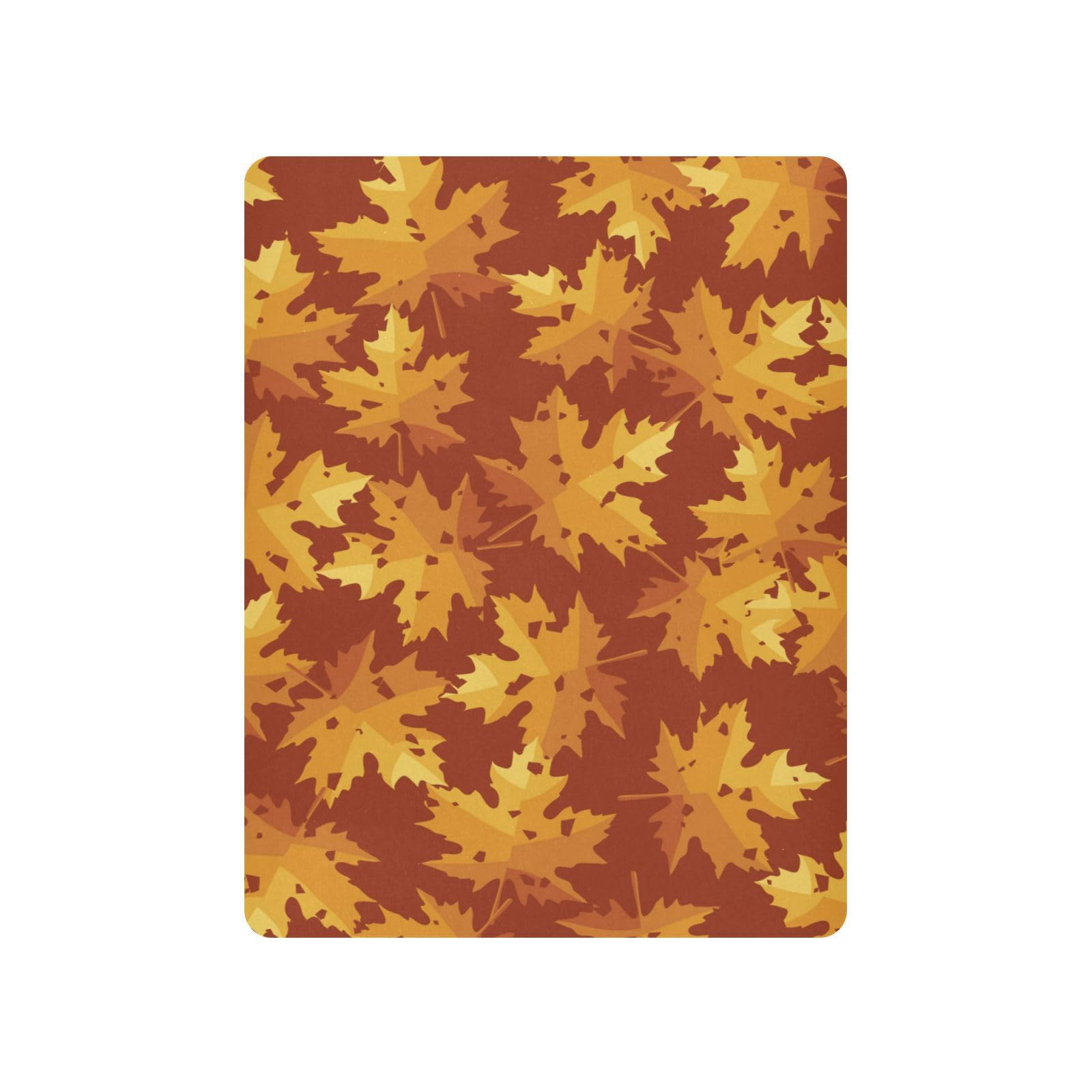 Moudou Autumn Maple Leaf Playard Sheet for Boy Girls, Soft Breathable Fitted Toddler Sheet for Standard Playard Bed Mattress, 39 x 27 x 5 Inch