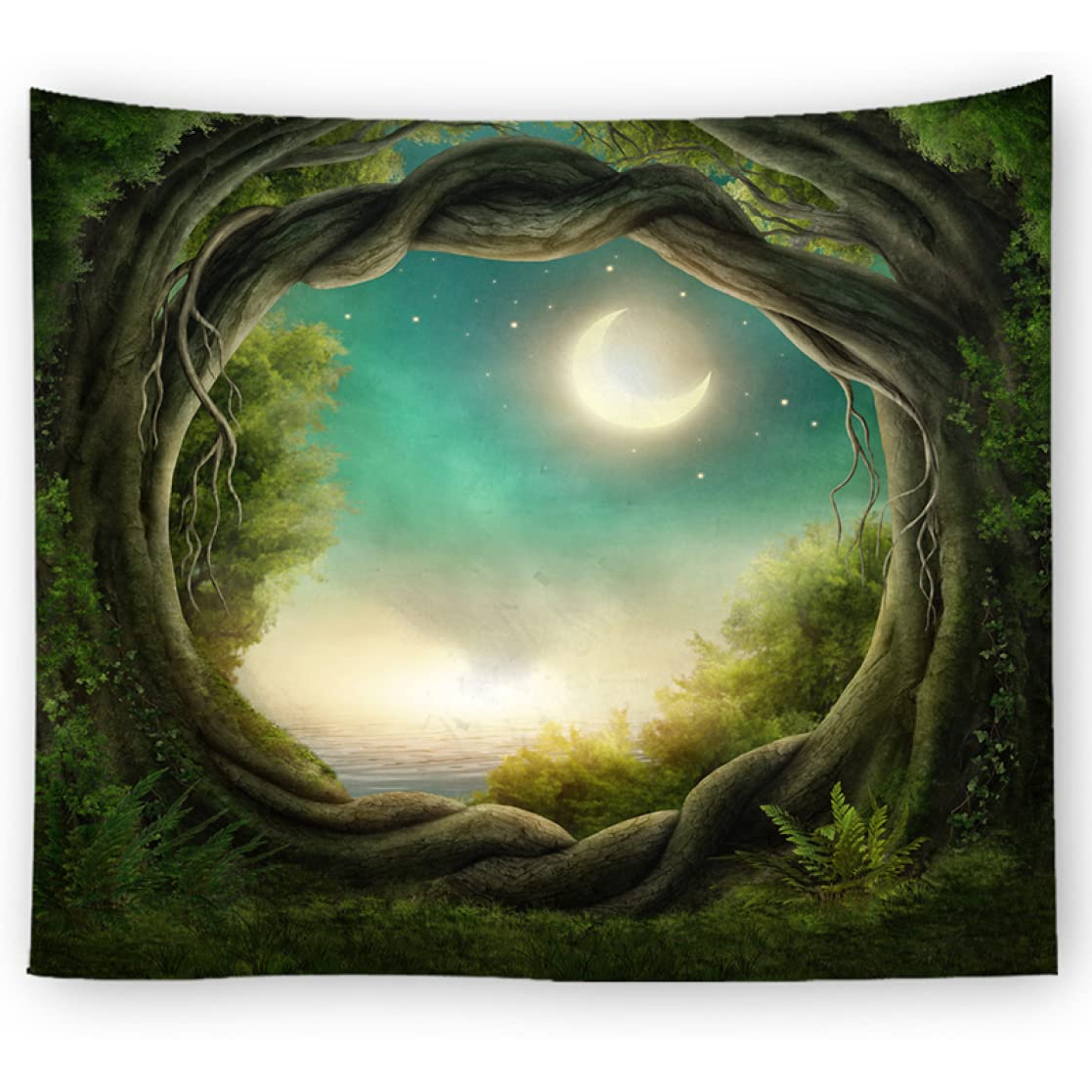 Amazon.co.jp: SGNYXH タペストリー 童話的な木の穴 幻想 ファンタジー