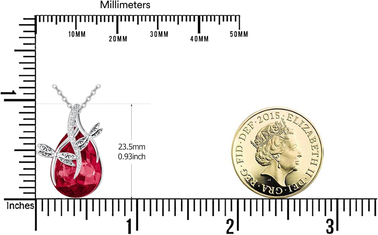 PRAYMOS S925 Sterling Silver Birthstone Necklaces for Women Dainty CZ Necklace Dragonfly Pendant Minimalist Jewelry Gift - Image 3